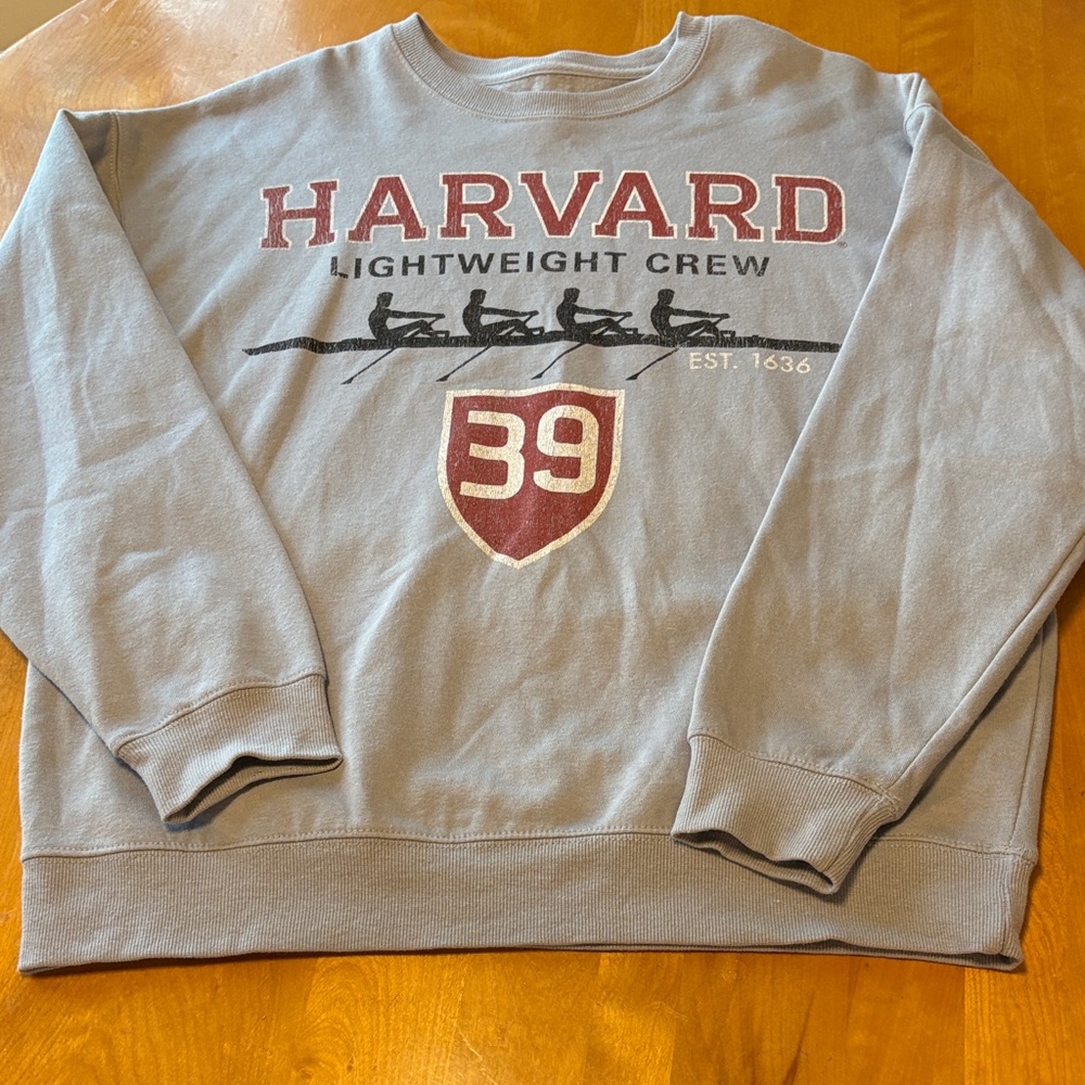 Harvard Lightweight Crew Gray Sweatshirt